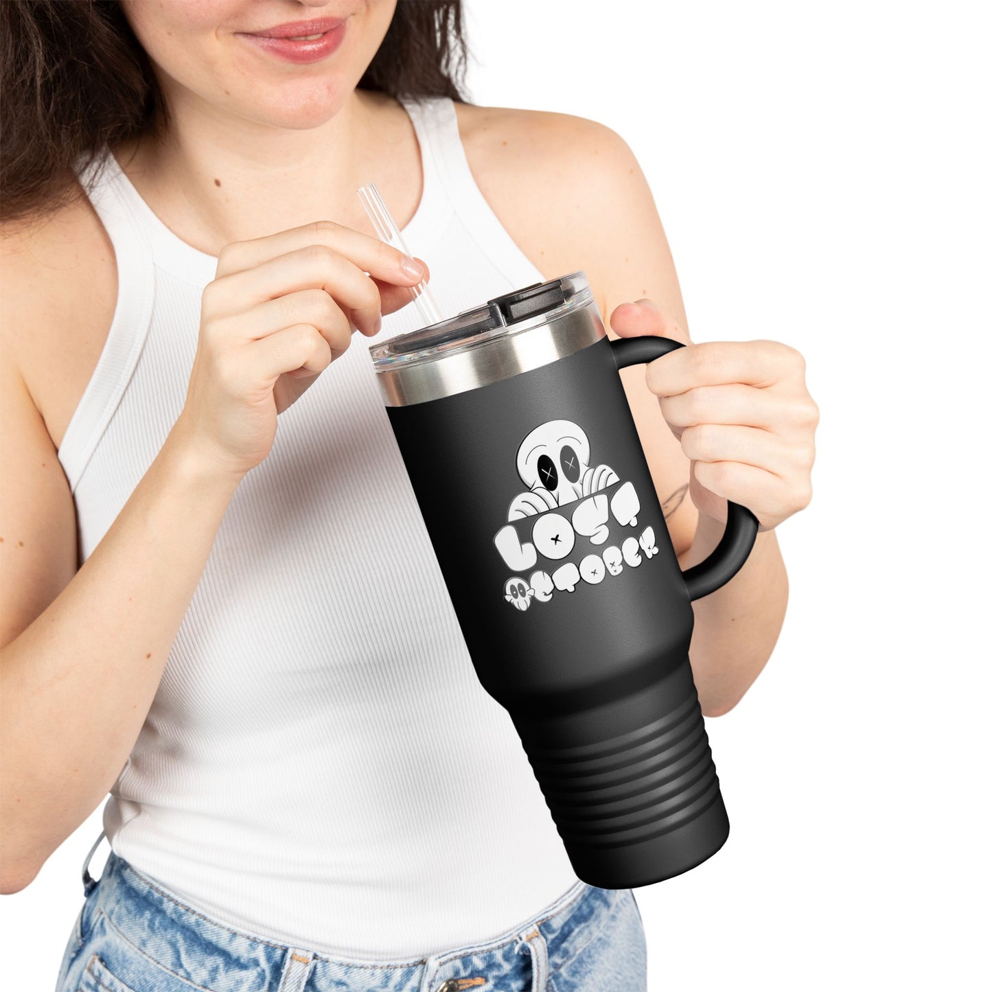 Insulated Travel Mug - Logo (Black) 40oz