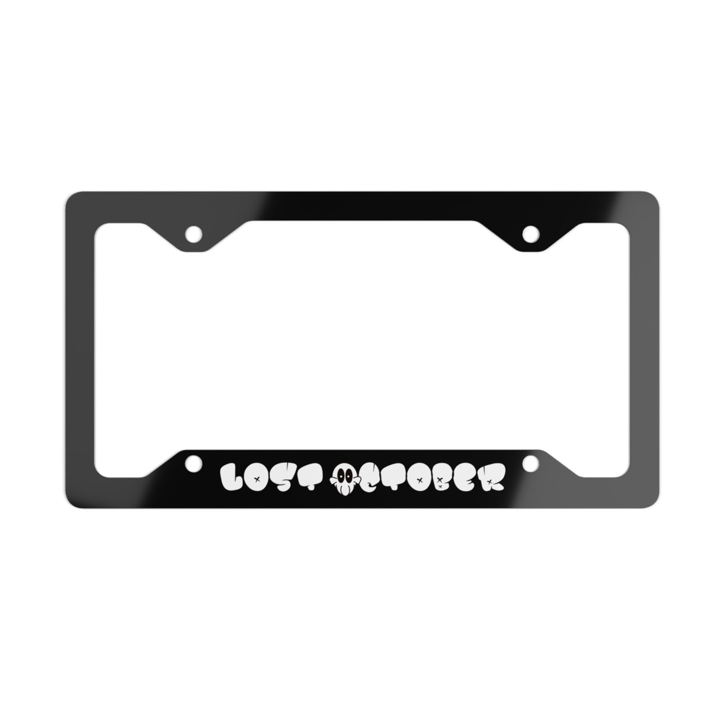 Lost October Metal License Plate Frame