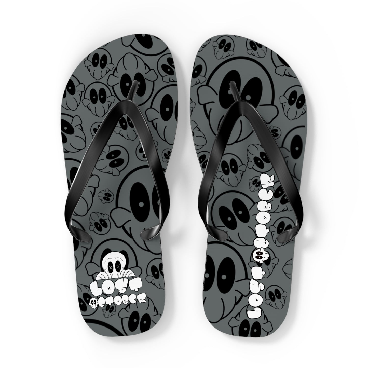 Flip Flops - AOP Deads (Grey)