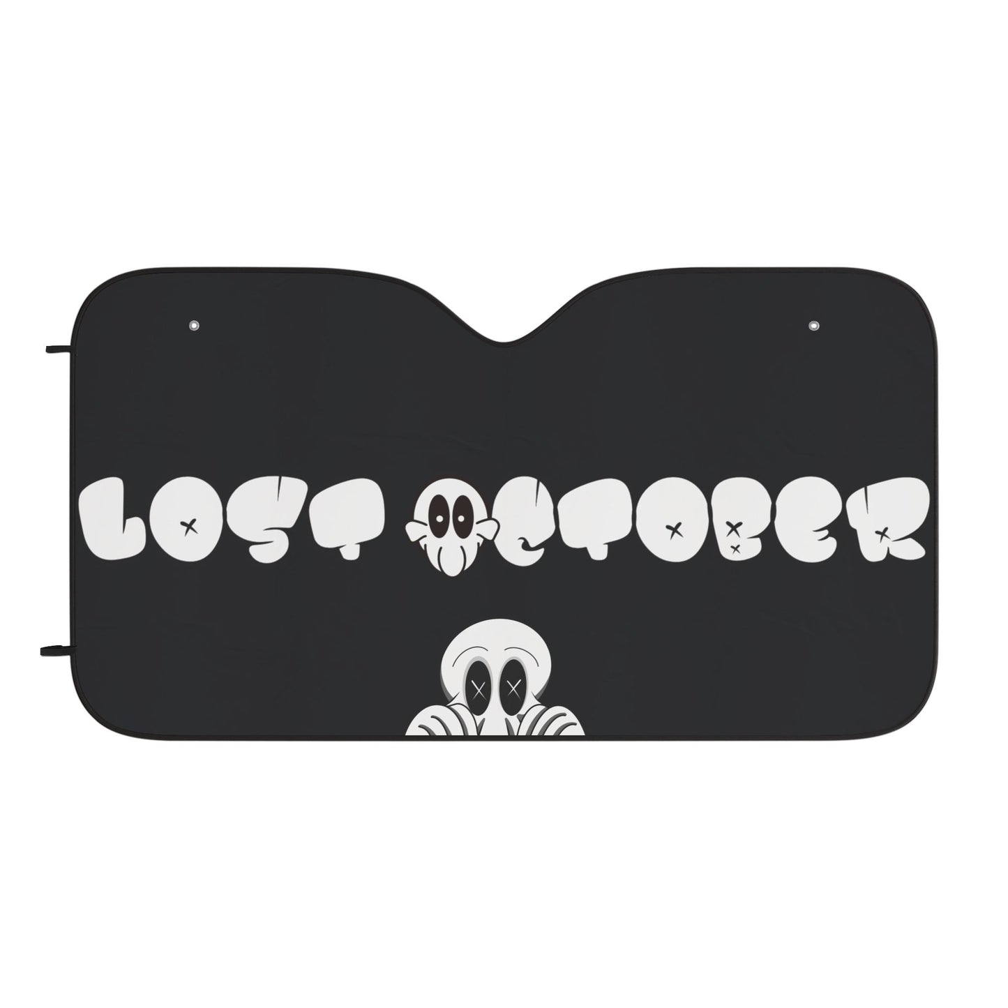 Stylish Car Sun Shades - 'Lost October Logo' Design | UV Protection & Unique Style