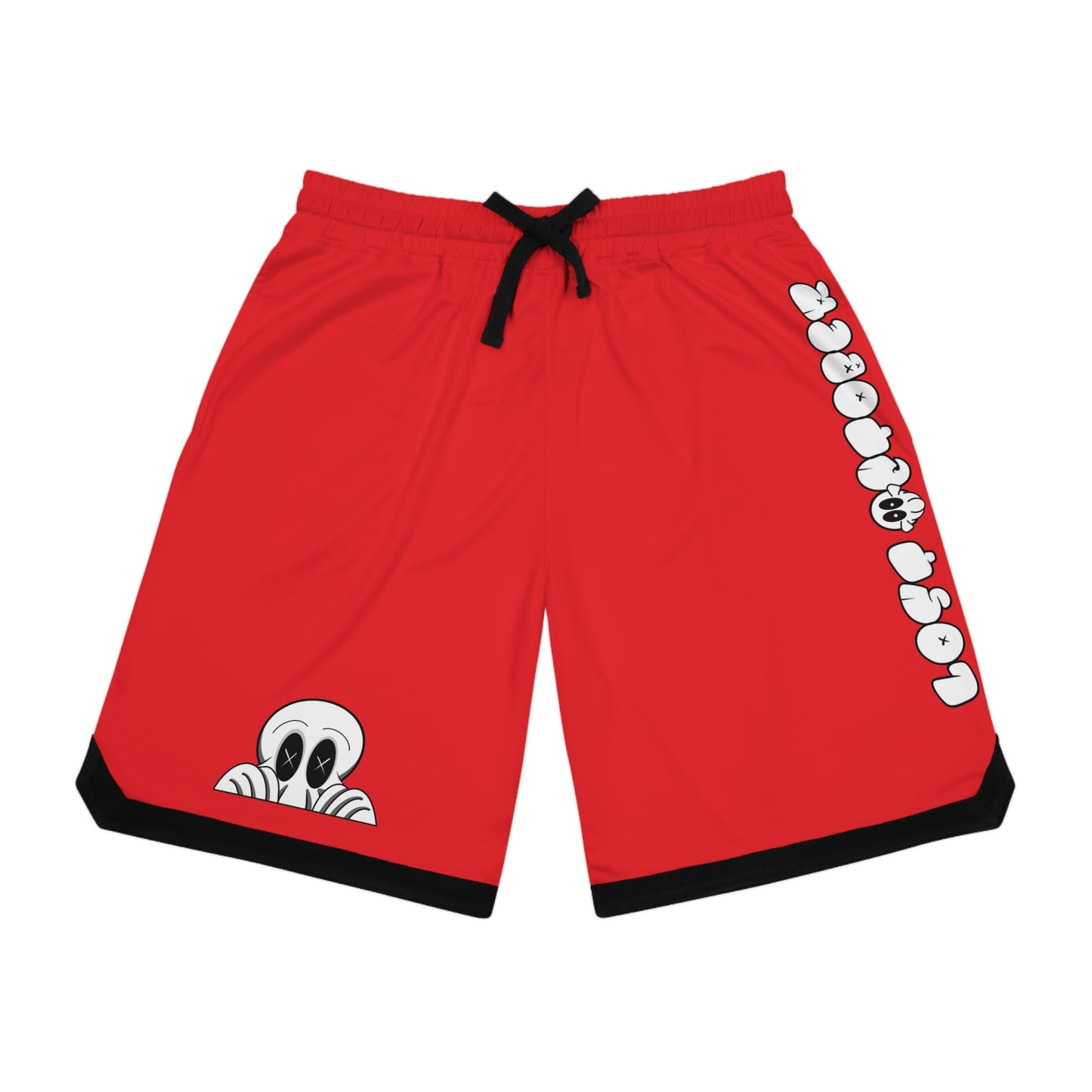 Basketball Rib Shorts - Peeking Deads (Red)