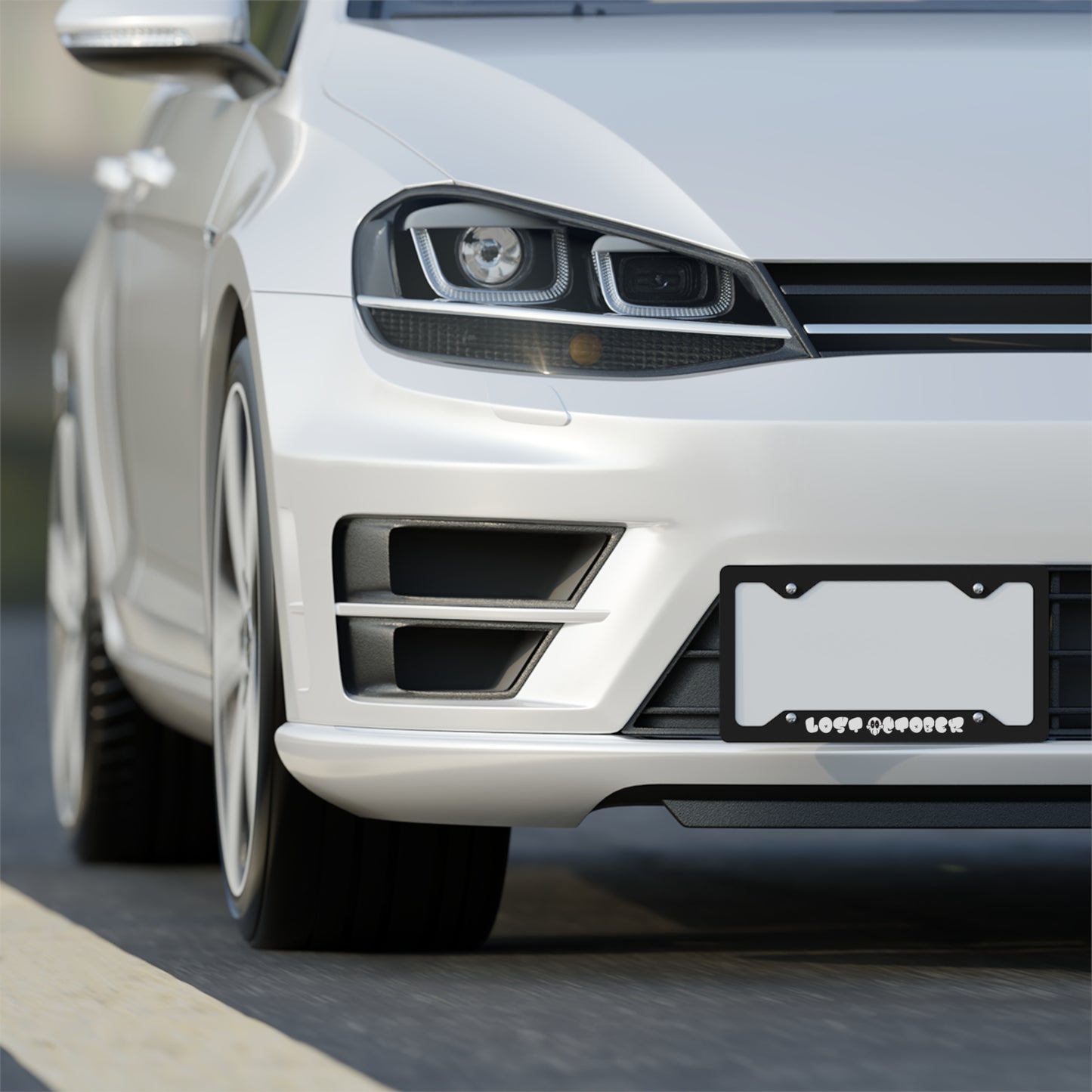 Lost October Metal License Plate Frame