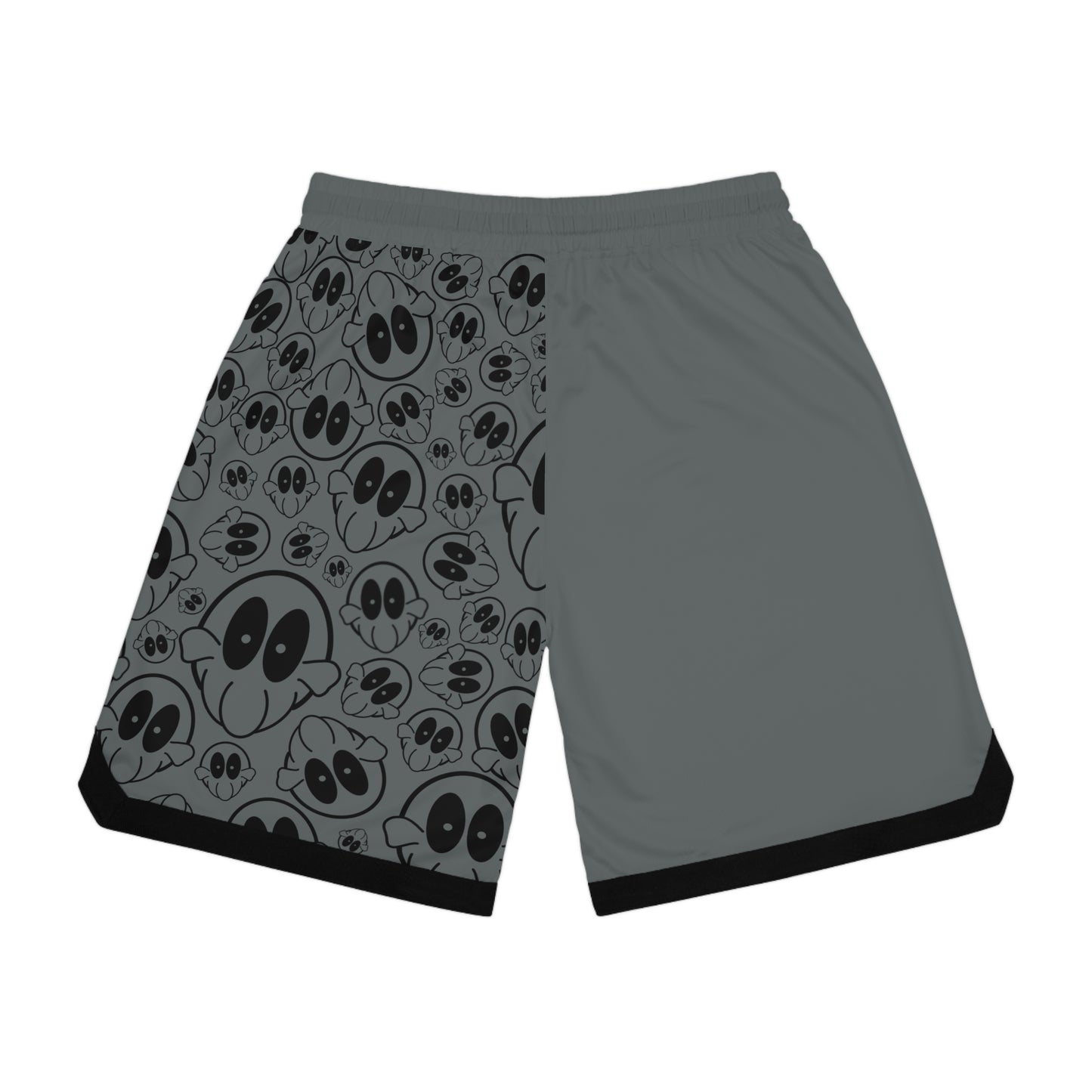 Basketball Rib Shorts - Half AOP (Grey)