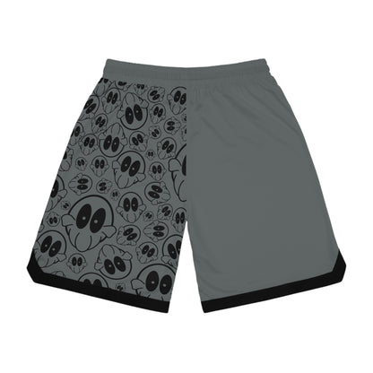 Basketball Rib Shorts - Half AOP (Grey)