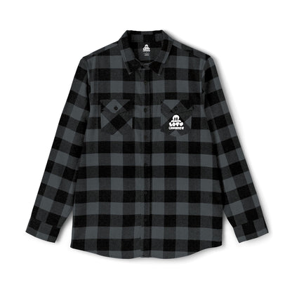 Unisex Black and Gray Flannel Shirt - Pocket Logo