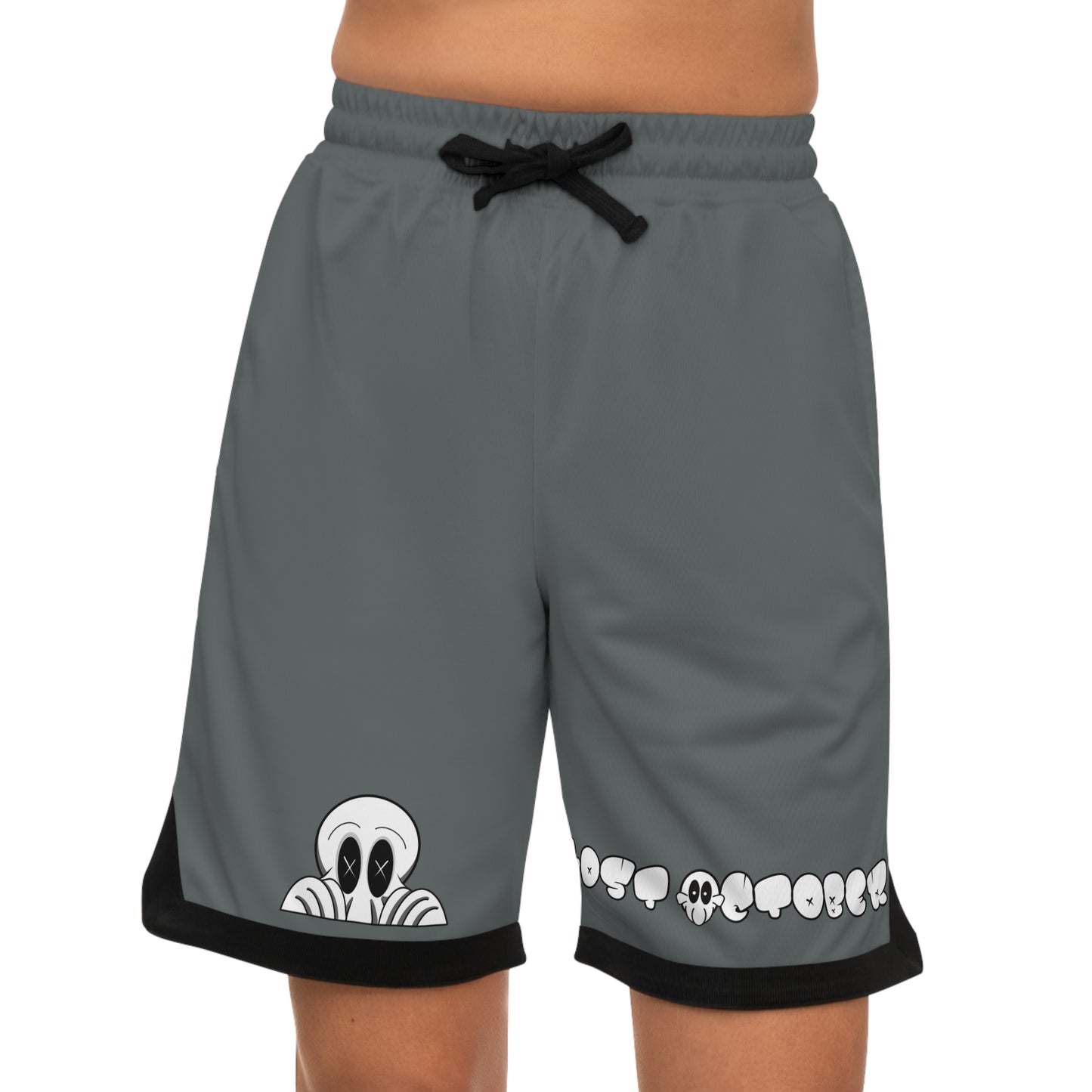 Basketball Rib Shorts - Lost October Peeking Deads (Grey)