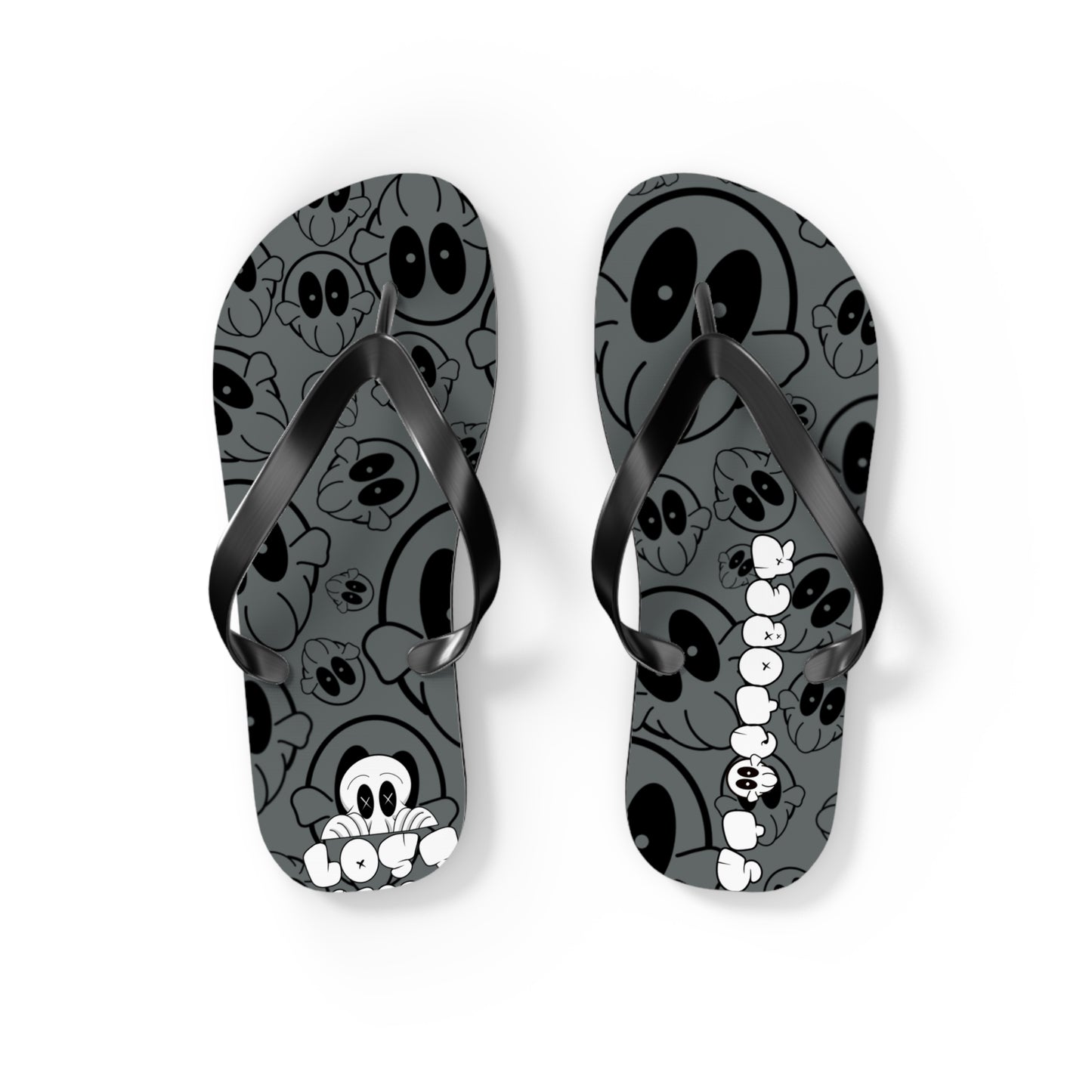 Flip Flops - AOP Deads (Grey)