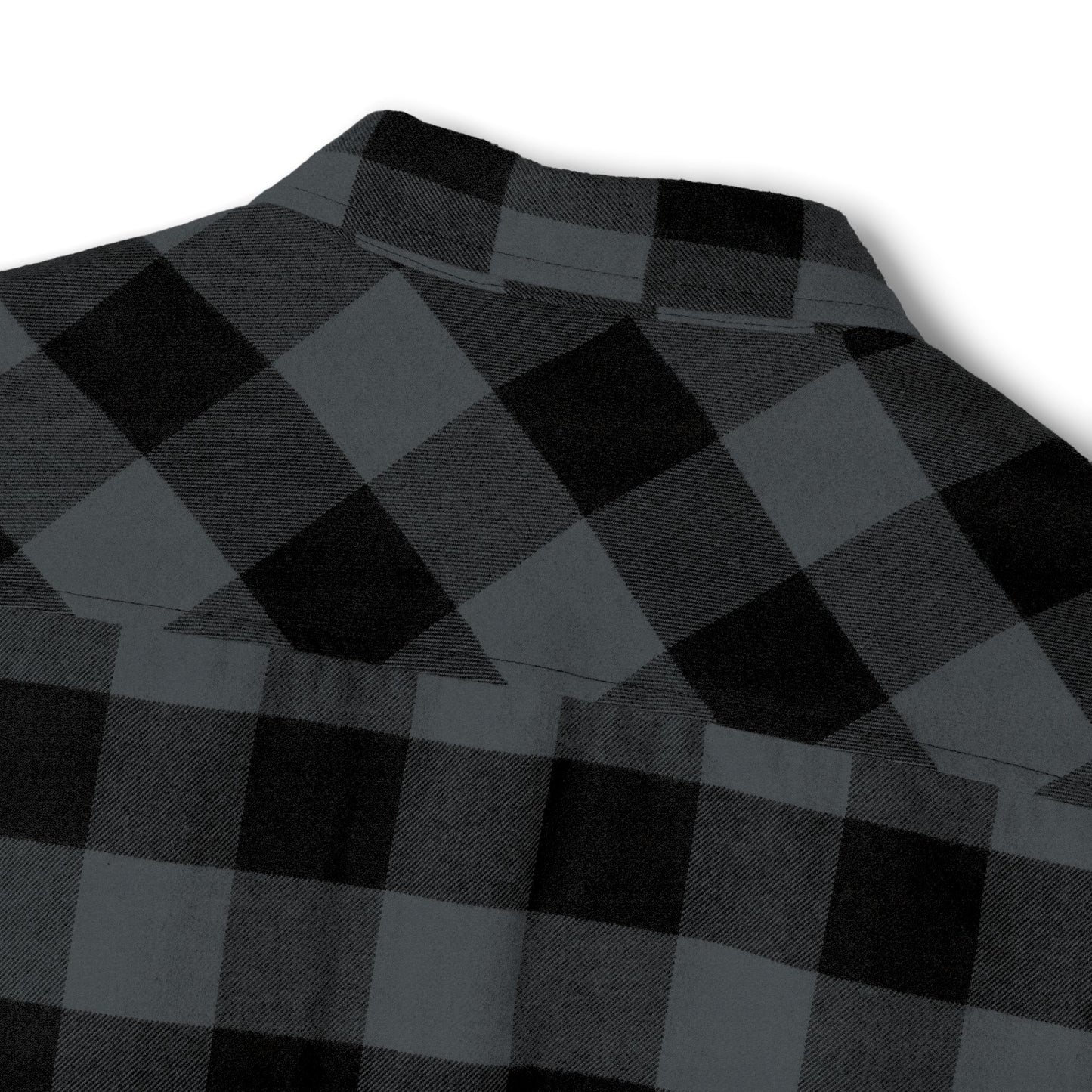 Unisex Black and Gray Flannel Shirt - Pocket Logo