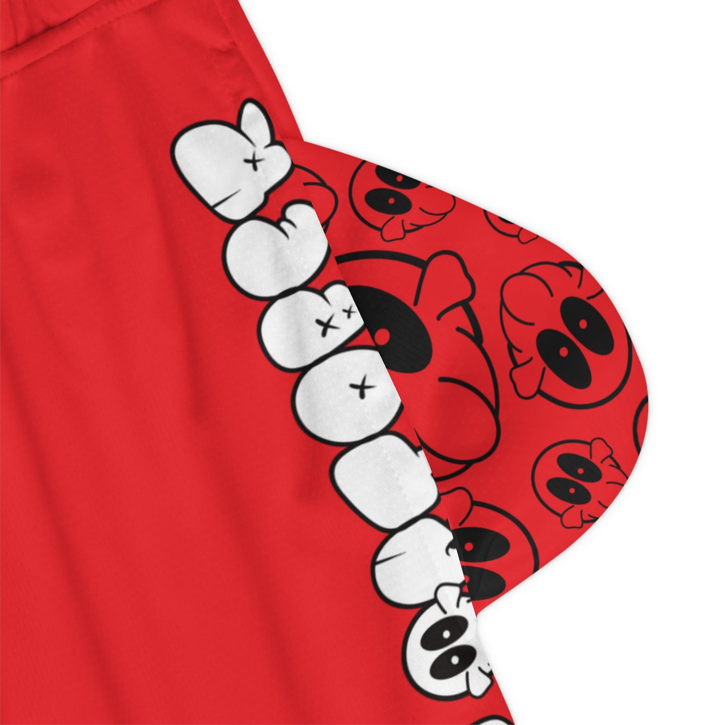 Basketball Rib Shorts - Peeking Deads (Red)