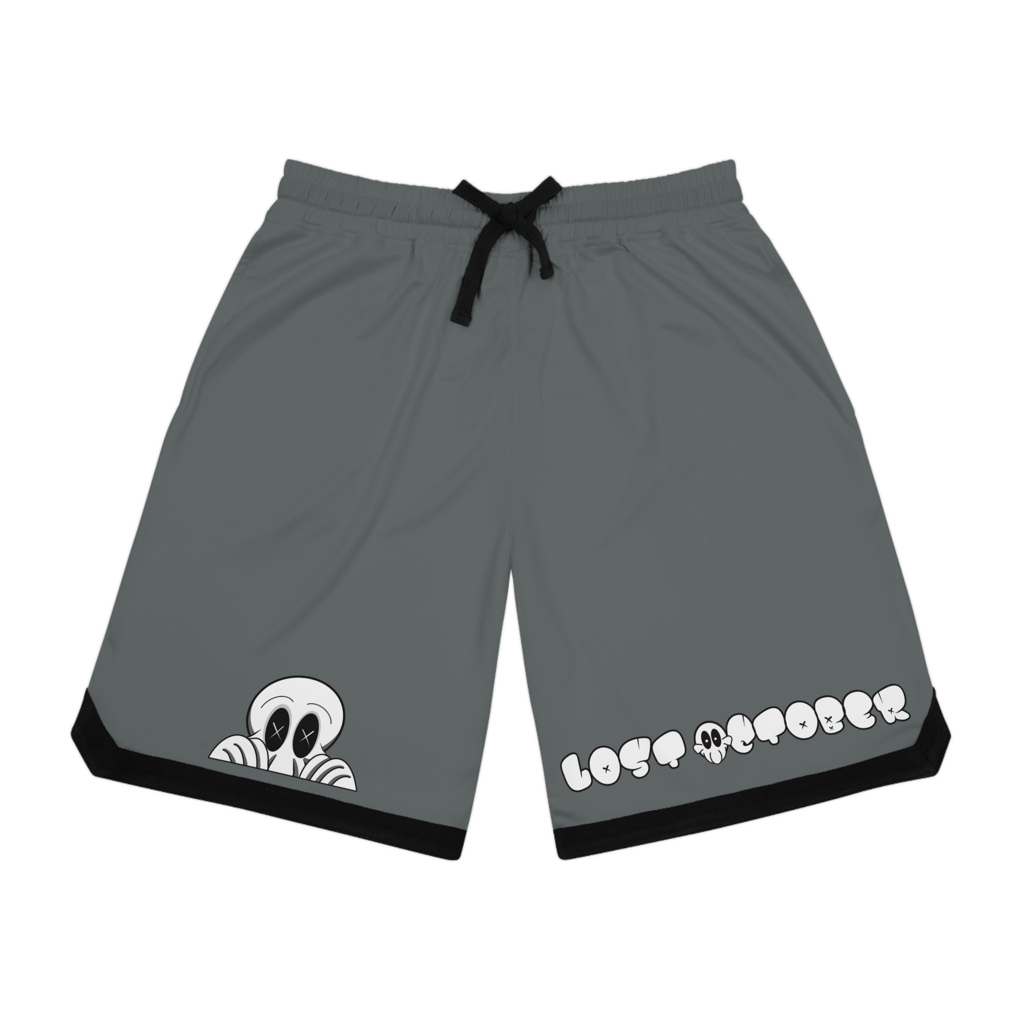 Basketball Rib Shorts - Lost October Peeking Deads (Grey)