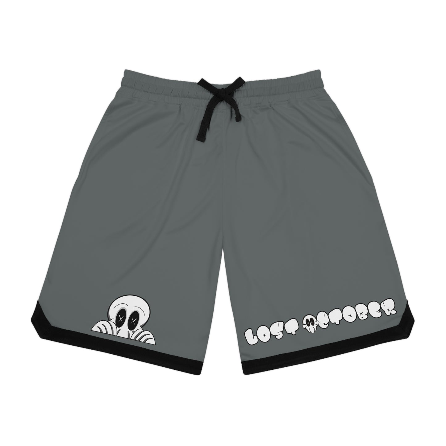 Basketball Rib Shorts - Lost October Peeking Deads (Grey)