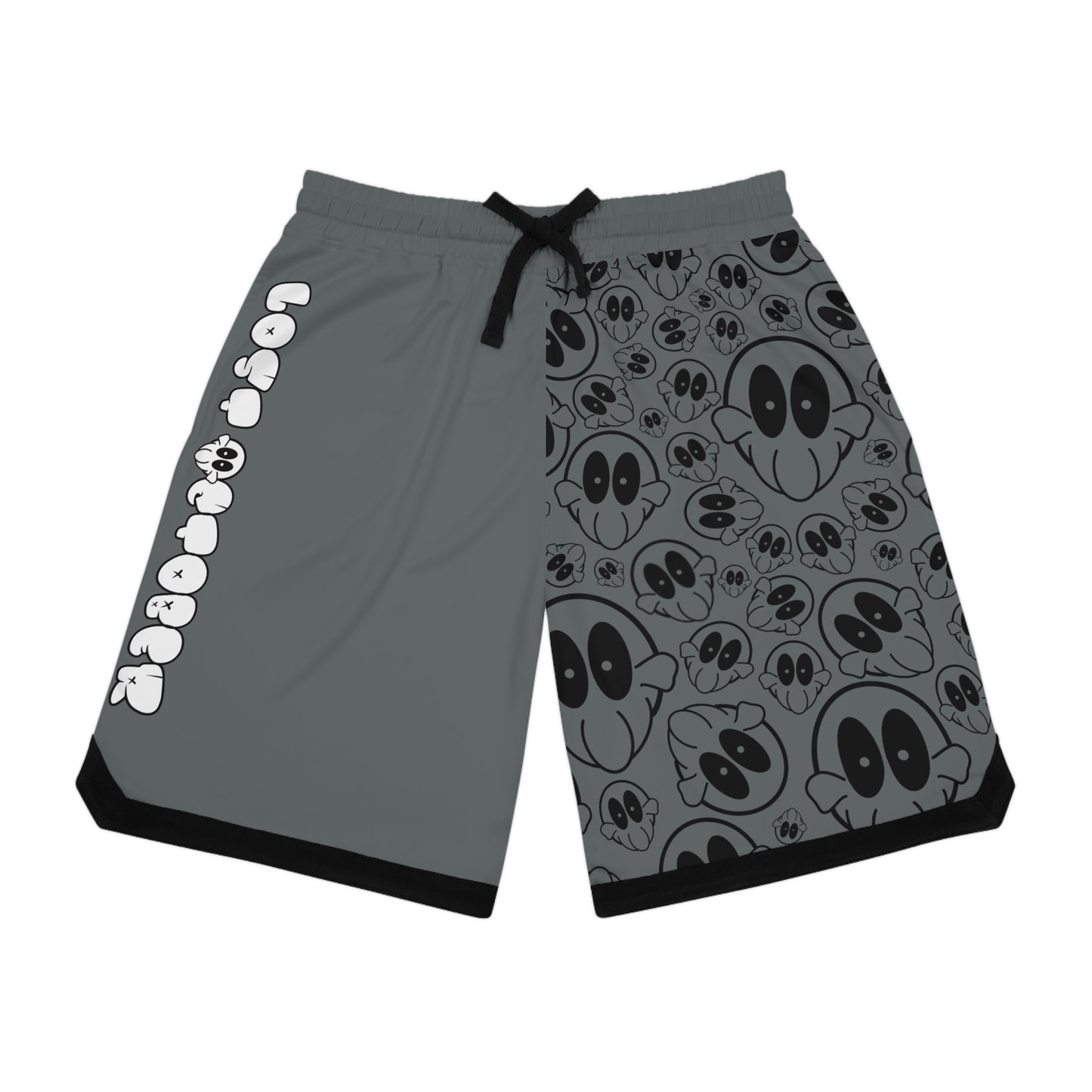 Basketball Rib Shorts - Half AOP (Grey)