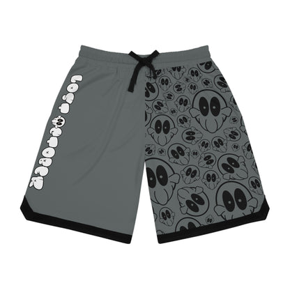 Basketball Rib Shorts - Half AOP (Grey)