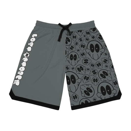 Basketball Rib Shorts - Half AOP (Grey)