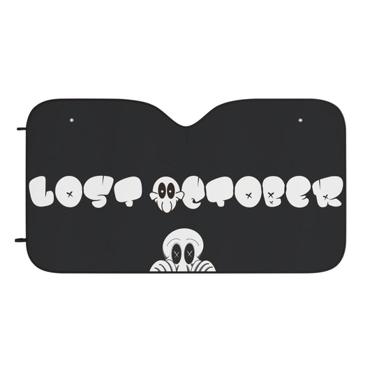 Stylish Car Sun Shades - 'Lost October Logo' Design | UV Protection & Unique Style